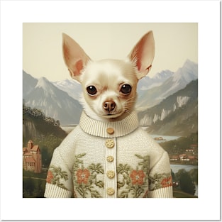 Vintage White Chihuahua Posters and Art